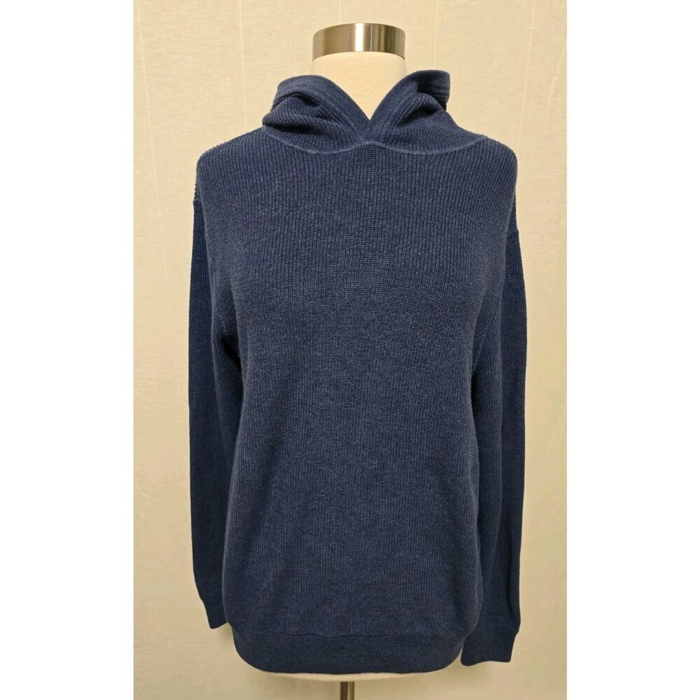 Vineyard Vine Hooded Sweater Womens Size Small Blue Cotton Knit Blend‎